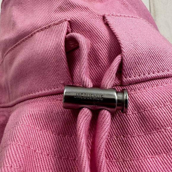 JACQUEMUS " Le bob Artichaut " Large Brim Drawstring Bucket Hat - Picture 5 of 11